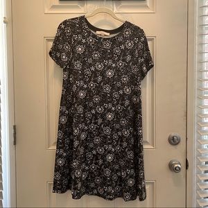 LOFT Floral Swing Dress Sz Medium
